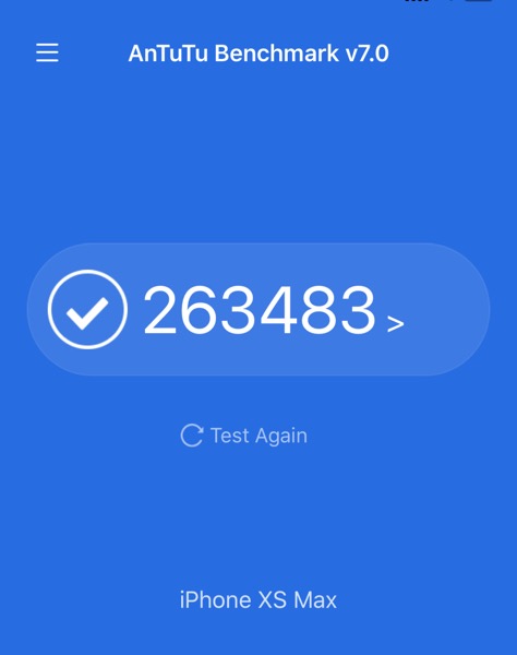iPhoneXSMaxのベンチマークスコア