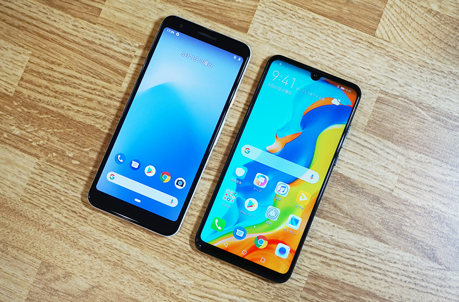 Google Pixel 3aとHUAWEI P30 lite