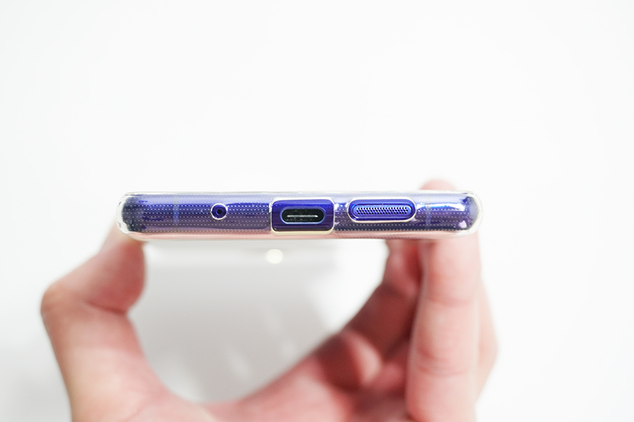 A-VIDET Xperia 1 TPUクリアケース側面下部
