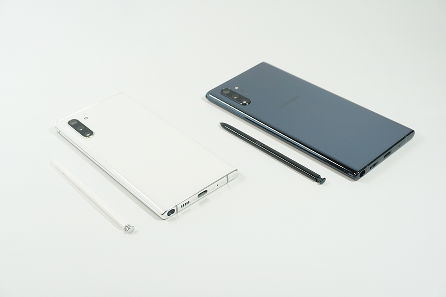 Galaxy Note10/10+の背面とSペン