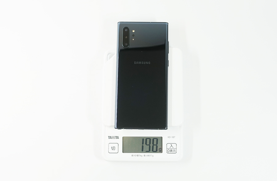 Galaxy Note10+の重さ（カバーなし）