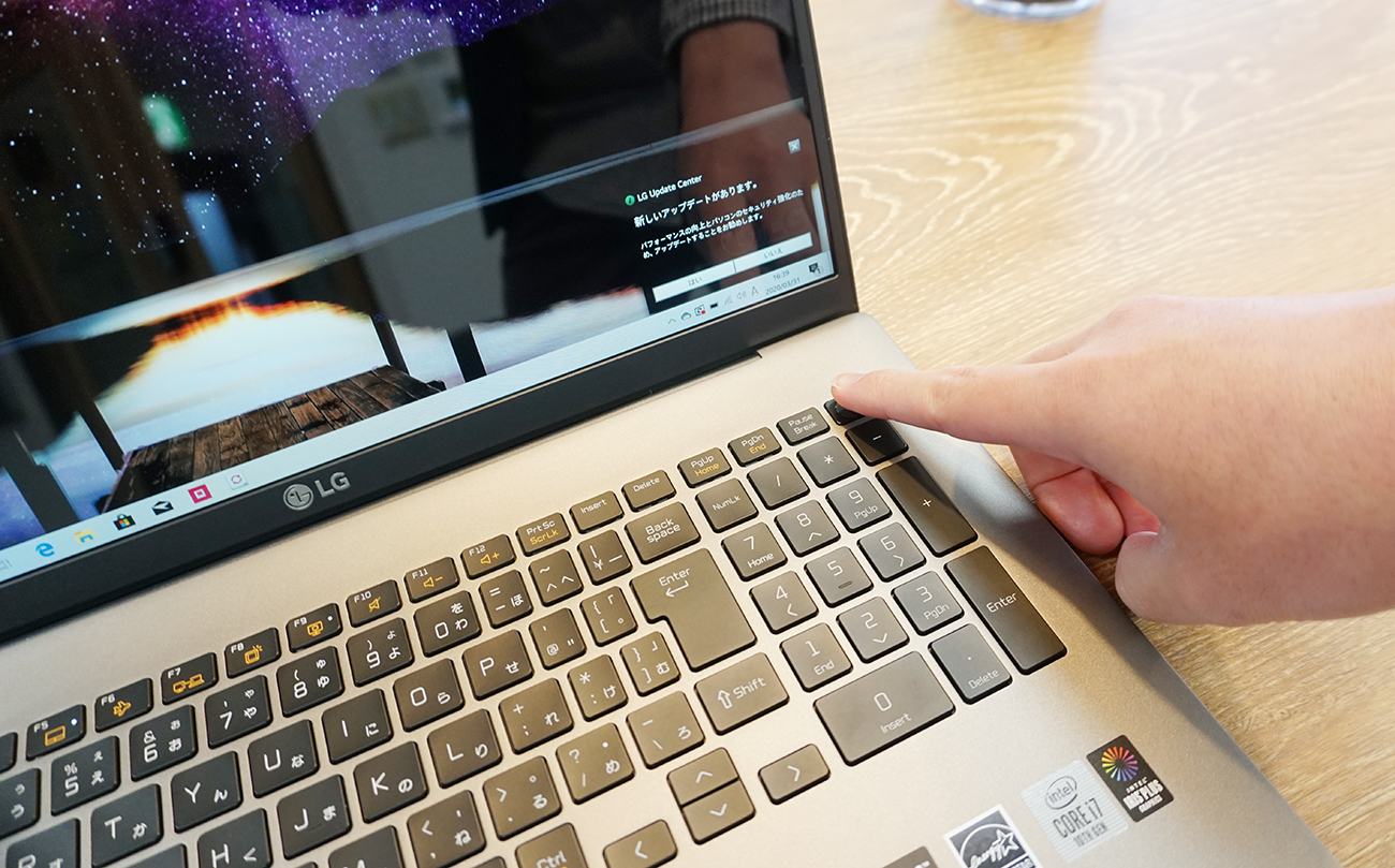 指紋認証の精度がかなりよくて快適