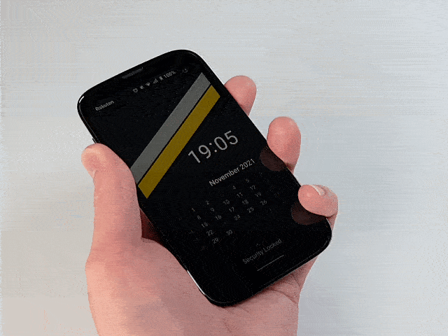 BALMUDA Phoneの指紋認証テスト