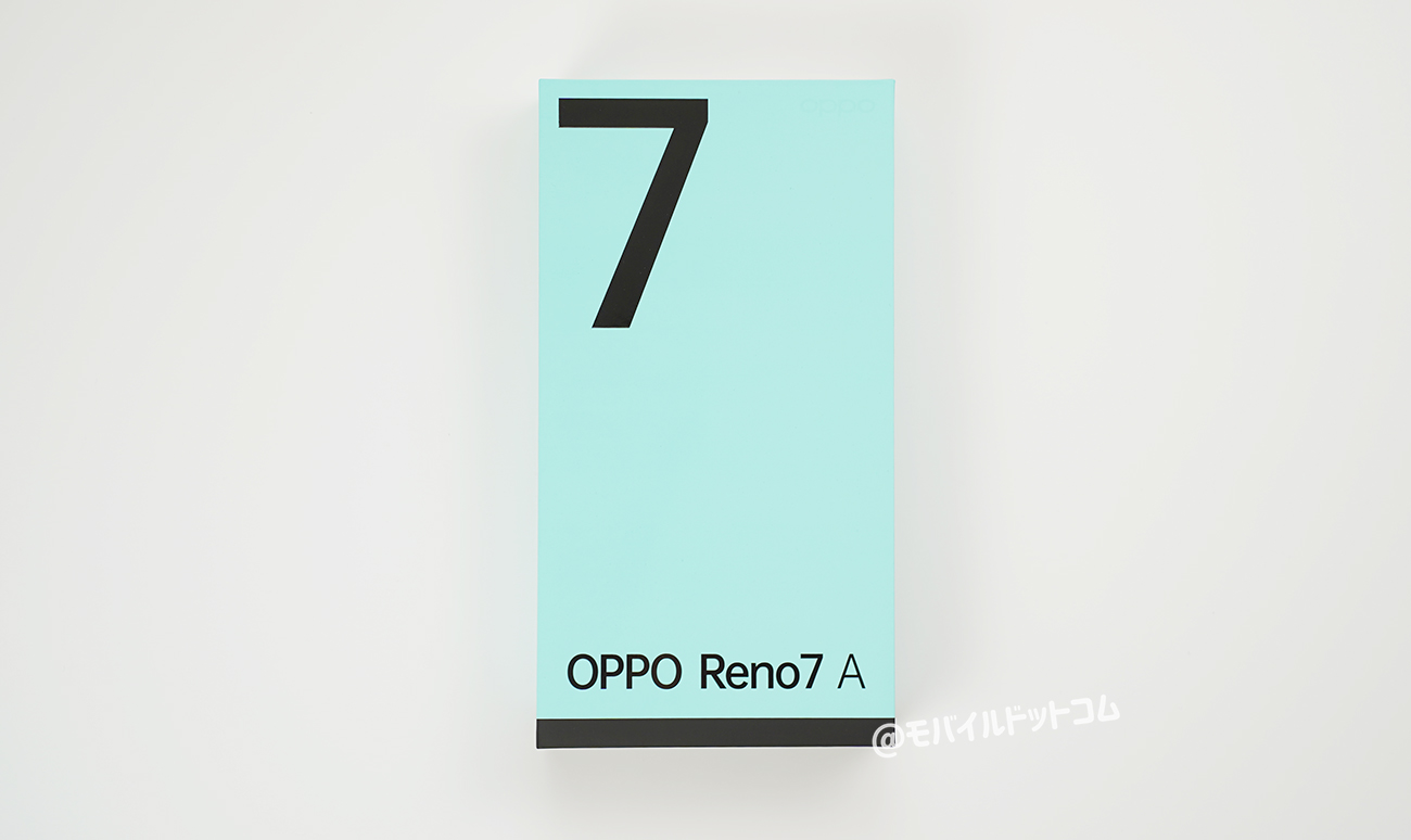 OPPO Reno7 Aのパッケージ