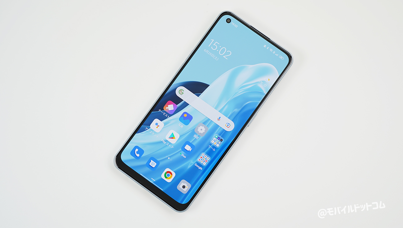 OPPO Reno7 Aの前面デザイン