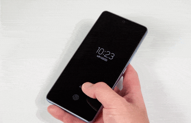 Galaxy A53 5Gの指紋認証テスト