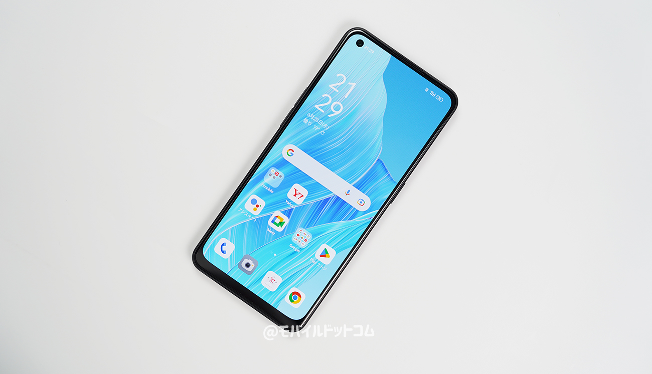 OPPO Reno9 Aの前面デザイン